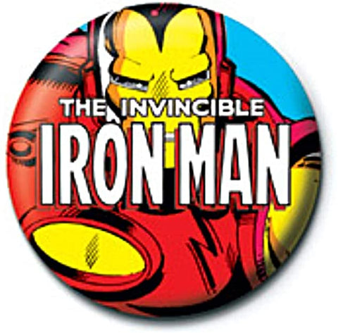Marvel Comics Invincible Iron Man  Button Pin Badge at Mystical and Magical Halifax UK
