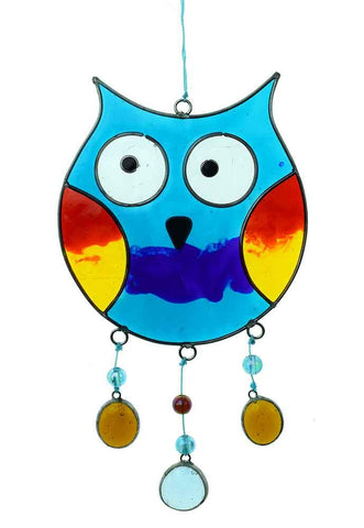 Resin Suncatcher Multicolour Owl and Nuggets 