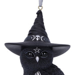 Owlocen Black Witch Owl Hanging Ornament Figurine Nemesis Now B5597T1 at Mystical and Magical