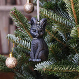 on Christmas Tree Pawzuph Black Horned Cat Hanging Decorative Ornament at Mystical and Magical Halifax UK