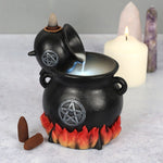 Pouring Cauldrons Light Up Backflow Incense Cone Holder Example Scene from Mystical and Magical Halifax
