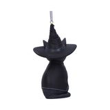 Purrah Black Witch Cat Nemesis Now Hanging Ornament Figurine B5596T1 at Mystical and Magical