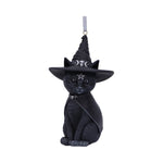 Purrah Black Witch Cat Nemesis Now Hanging Ornament Figurine B5596T1 at Mystical and Magical