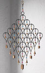 Recycled iron windchime with bells and beads Namaste Fair Trade