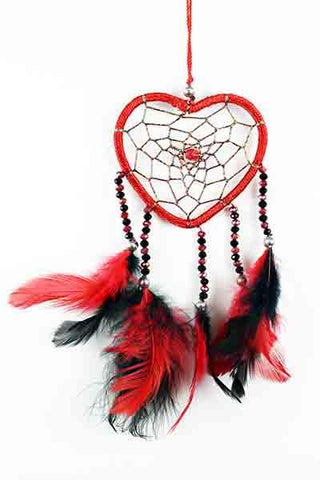 Red and Black Heart Dreamcatcher