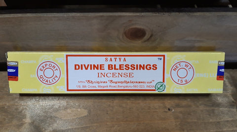 Satya Divine Blessings incense Sticks at Mystical and Magical Halifax UK