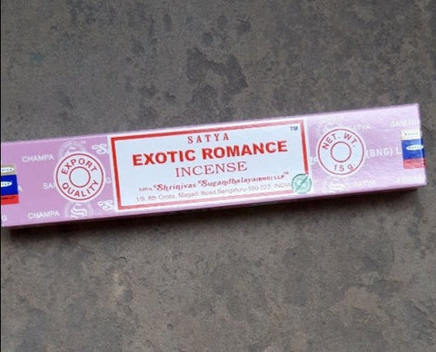 Satya Exotic Romance incense Sticks at Mystical and Magical Halifax UK