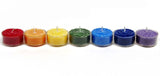 Scented with Pure Essential Oils Seven Coloured Chakra Tealights 