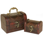 Set of 2 diamond design Treasure Chests