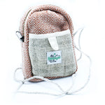 Small Hemp and Cotton Strung Shoulder Mobile Bag from Mystical and Magical Halifax