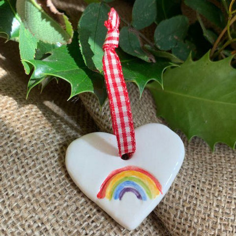 Jamali Annay Small Rainbow Ceramic Heart