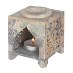 Moroccan Arch Cutout Soapstone Wax Melter / Oil Burner