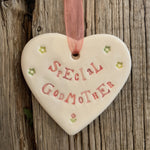 Jamali Annay Special Godmother Ceramic Heart with Hanging Ribbon at Mystical and Magical