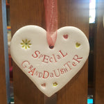 Special Granddaughter Ceramic Heart with Hanging Ribbon at Mystical and  Magical Halifax UK