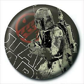 Star Wars Boba Fett Distressed Look Button Pin Badge at Mystical and Magical Halifax UK