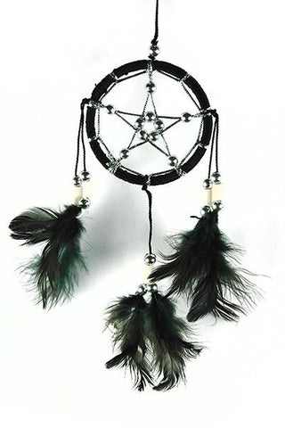 Black Pentagram Star Dreamcatcher