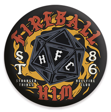 Stranger Things 4 Fireball Him Hellfire Club Pin Badge