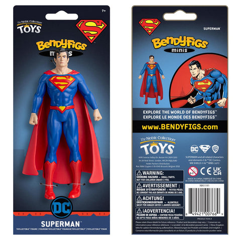 Noble Collection Superman Mini Bendyfig DC Comics Bendable Poseable Figure at Mystical and Magical Halifax