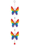 String of 3 Rainbow Butterflies