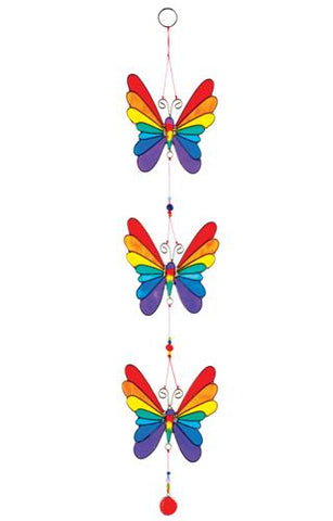 String of 3 Rainbow Butterflies
