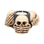 Three Wise Skulls Tealight Holder  Nemesis Now D1982F6