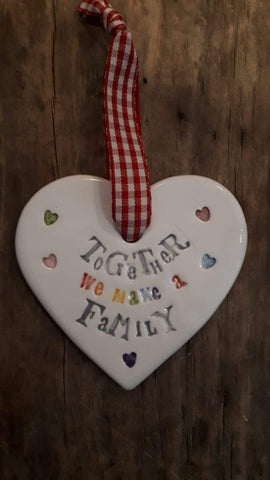 Jamali Annay Designs Together We Make a Family Heart with Hanging Ribbon at Mystical and Magical Halifax