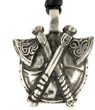 Viking Nordic Shield and Celtic Battle Axes Pendant