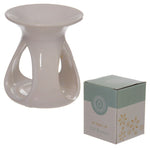 White Tear Drop Shape Ceramic Oil / Wax Warmer