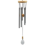 Wooden Windchime with 5 Chimes and Crystal
