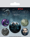 The Witcher Warrior Button Pin Badge Pack at Mystical and Magical Halifax UK