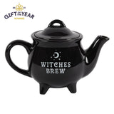 Witches Brew Black Ceramic Teapot