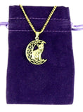 Lisa Parker Bronze Cat Moon Celtic Pentacle Pendant