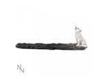 Wolf Call Howling White Wolf Incense Stick Holder